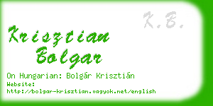 krisztian bolgar business card