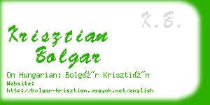 krisztian bolgar business card